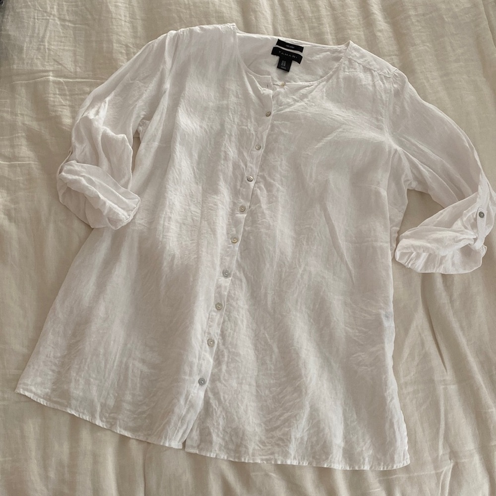 Linen Tunic Top - Tahari 1X